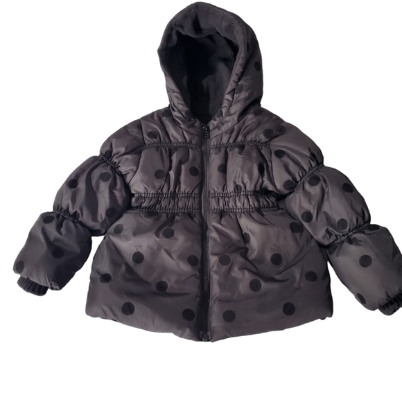 Old Navy Other - Black Polka Dot Girl's Old Navy Puffer Coat